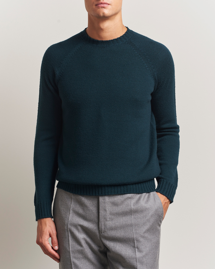Hombres | Jerséis y prendas de punto | John Smedley | Denver Extra Fine Merino Crew Neck Richardson Green