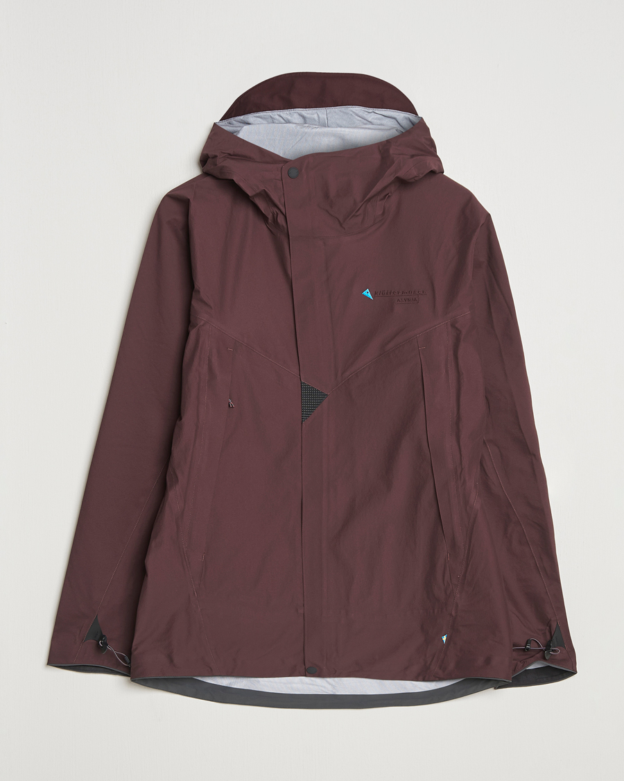 Hombres | Abrigos y chaquetas | Klättermusen | Asynja Lightweight Waterproof Jacket Amanth Red