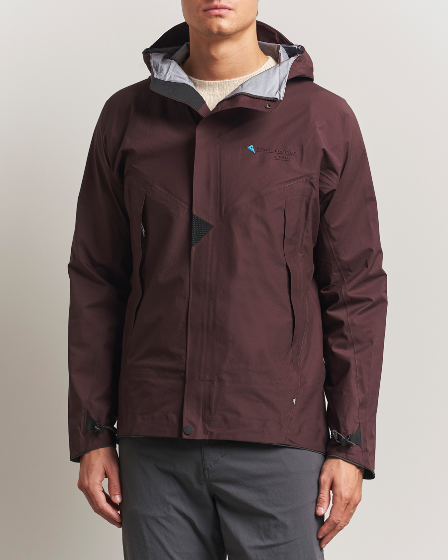 Hombres | Abrigos y chaquetas | Klättermusen | Asynja Lightweight Waterproof Jacket Amanth Red