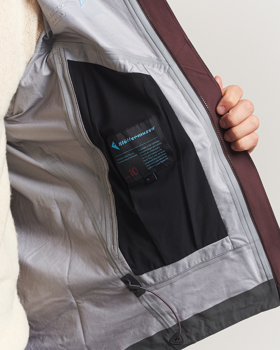 Hombres | Abrigos y chaquetas | Klättermusen | Asynja Lightweight Waterproof Jacket Amanth Red