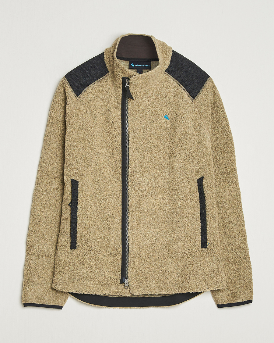 Hombres | Jerséis y prendas de punto | Klättermusen | Skoll Wool Fleece Jacket Silver Green