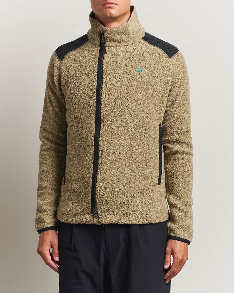 Hombres | Jerséis y prendas de punto | Klättermusen | Skoll Wool Fleece Jacket Silver Green