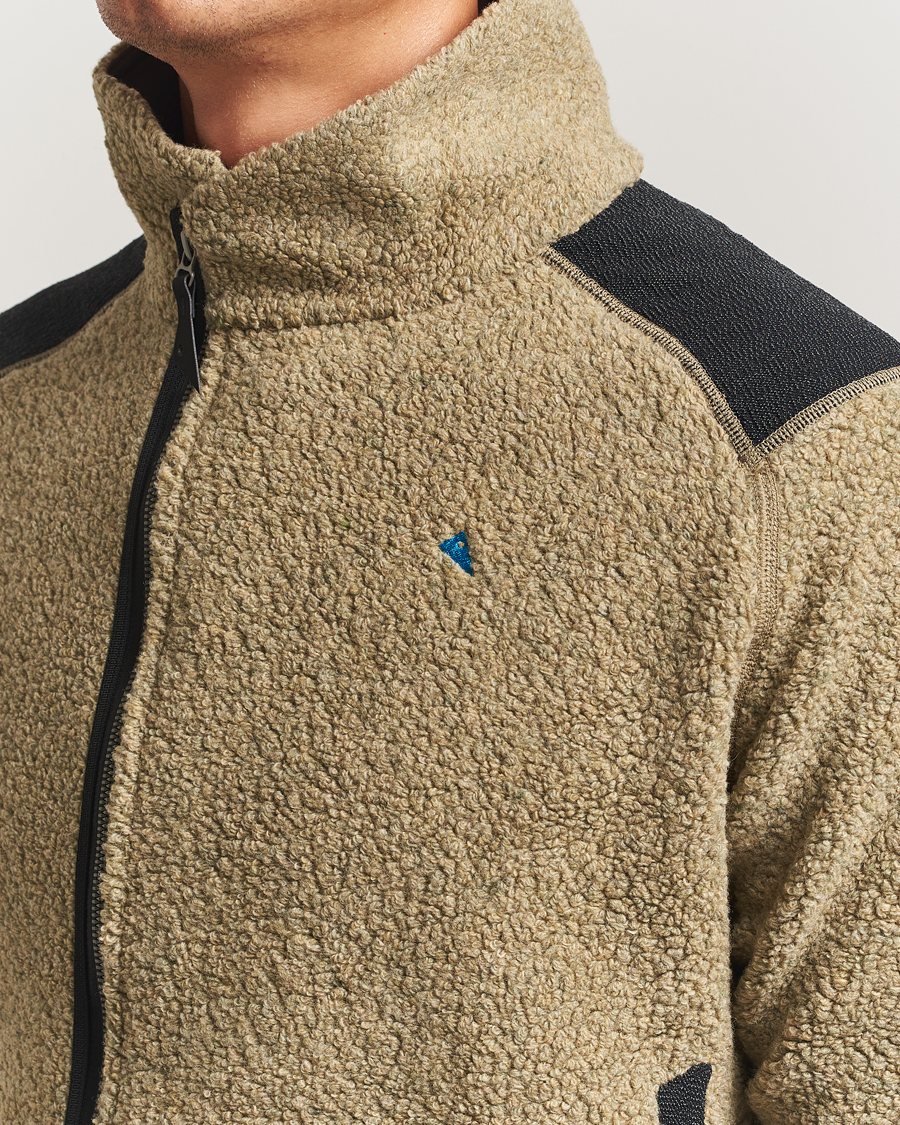Hombres | Jerséis y prendas de punto | Klättermusen | Skoll Wool Fleece Jacket Silver Green
