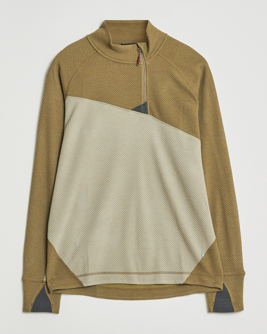 Hombres | Jerséis y prendas de punto | Klättermusen | Huge Half Zip Sweater Silver Green Olive