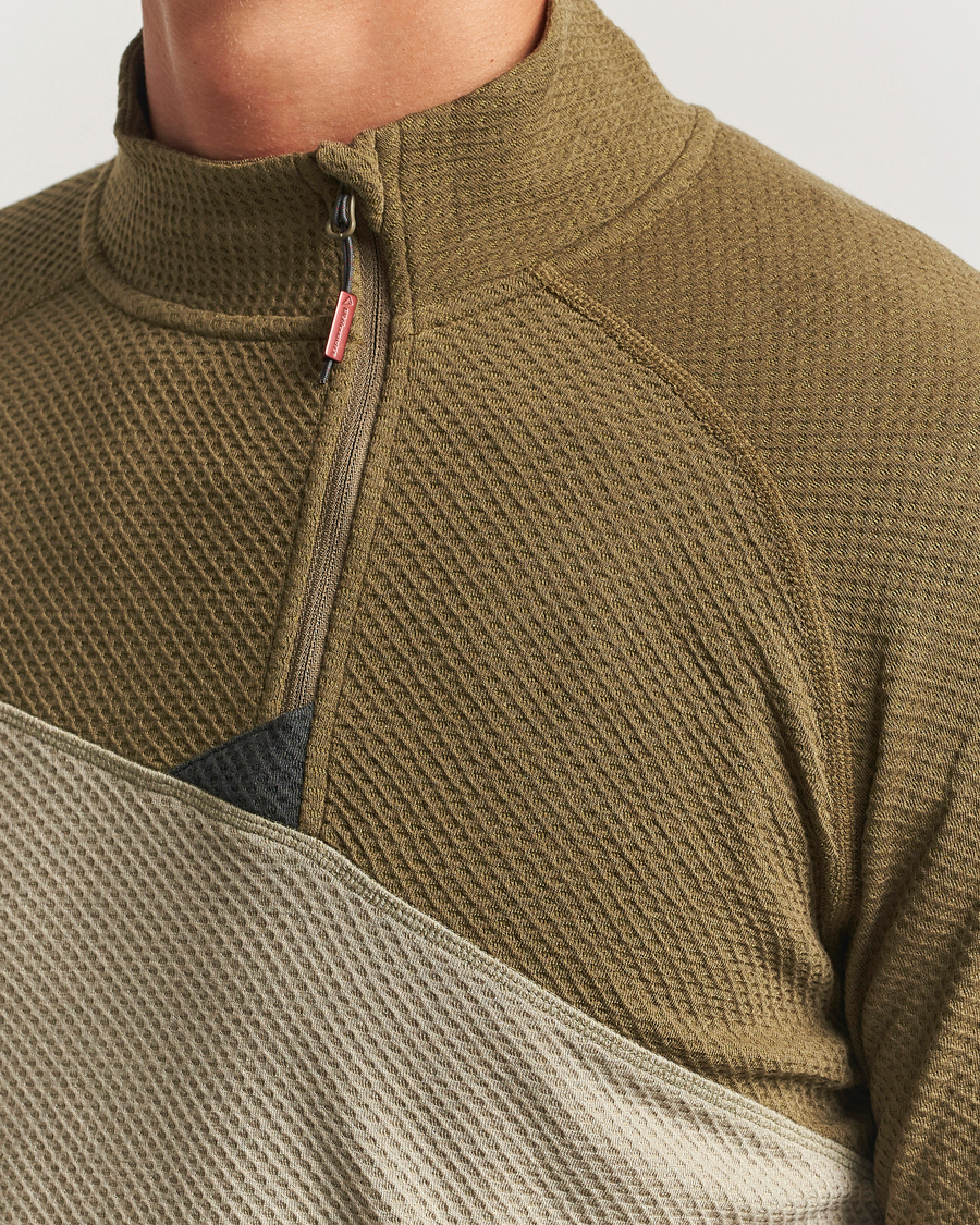 Hombres | Jerséis y prendas de punto | Klättermusen | Huge Half Zip Sweater Silver Green Olive