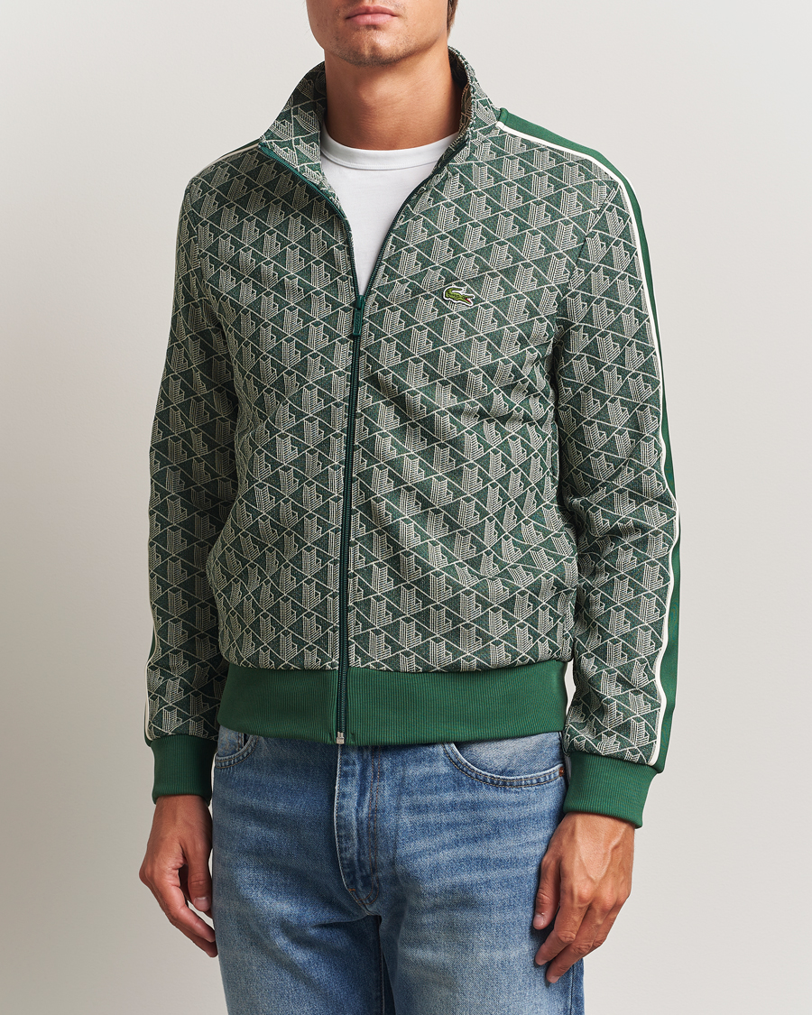 Hombres | Jerséis y prendas de punto | Lacoste | Monogram Track Jacket Green/Sinople