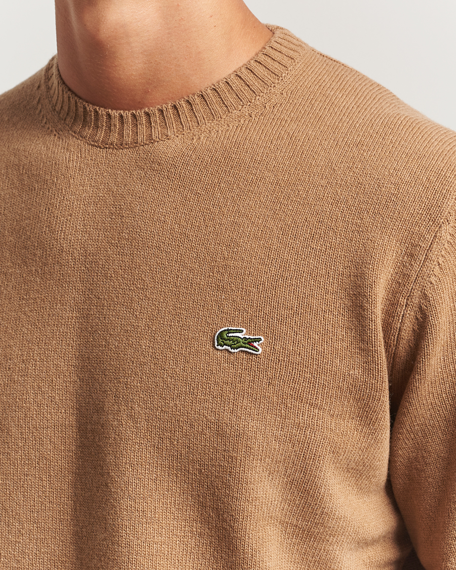 Hombres | Jerséis y prendas de punto | Lacoste | Carded Wool Crew Neck Datte Chine