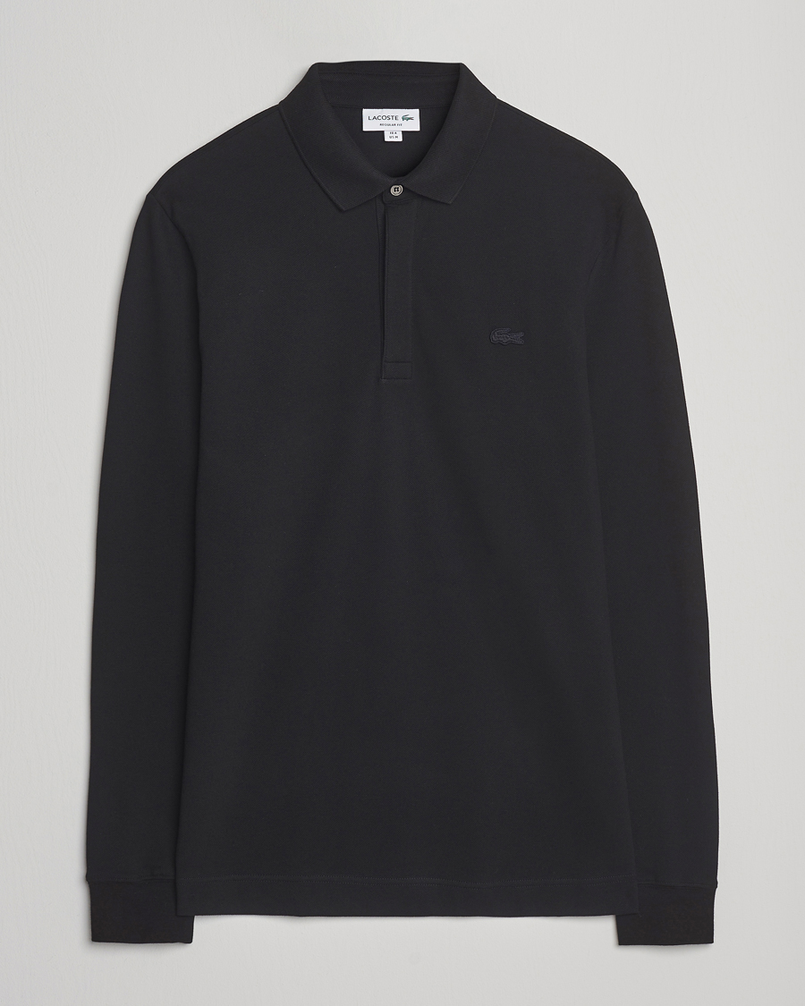 Hombres | Polos | Lacoste | Paris Long Sleeve Polo Piké Black