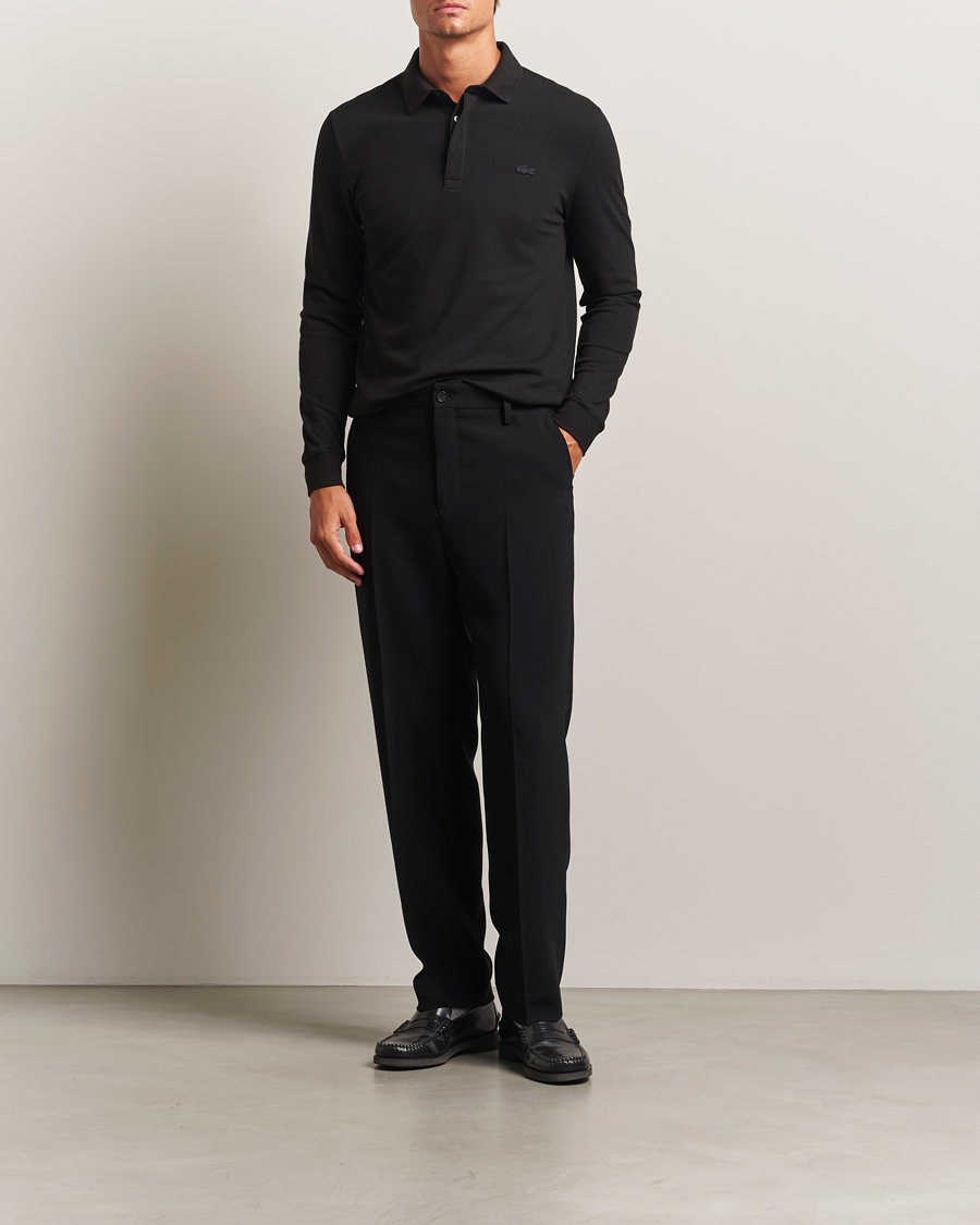 Hombres | Polos | Lacoste | Paris Long Sleeve Polo Piké Black