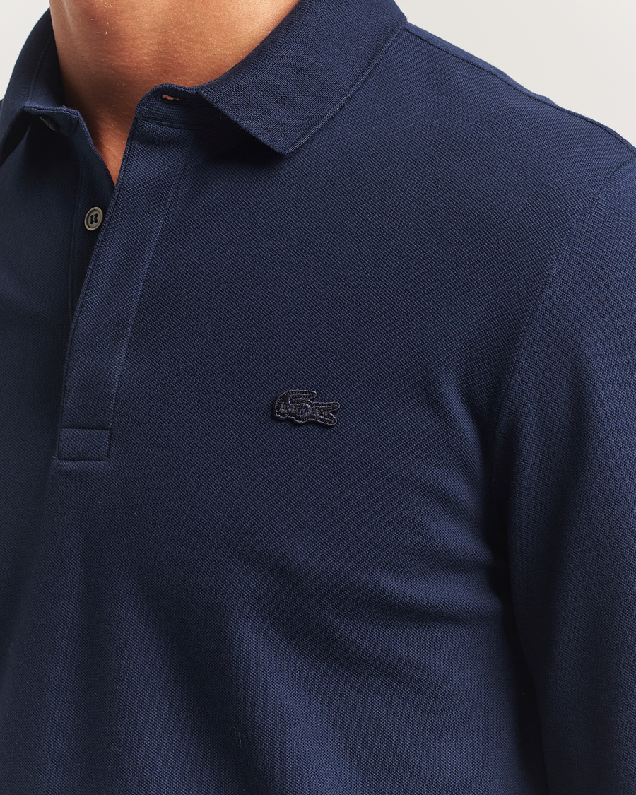 Hombres | Polos | Lacoste | Paris Long Sleeve Polo Piké Navy Blue