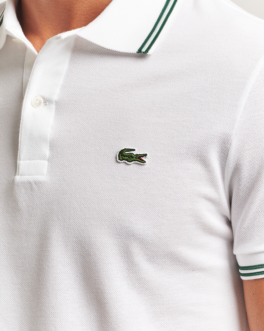 Hombres | Polos | Lacoste | Original Tipped Polo Piké White