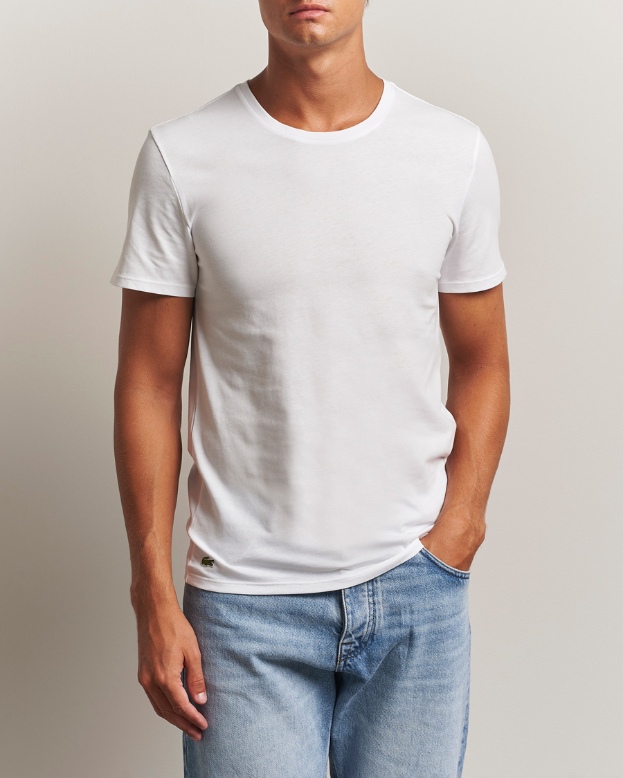 Hombres | Camisetas | Lacoste | 3-Pack Crew Neck T-Shirt White