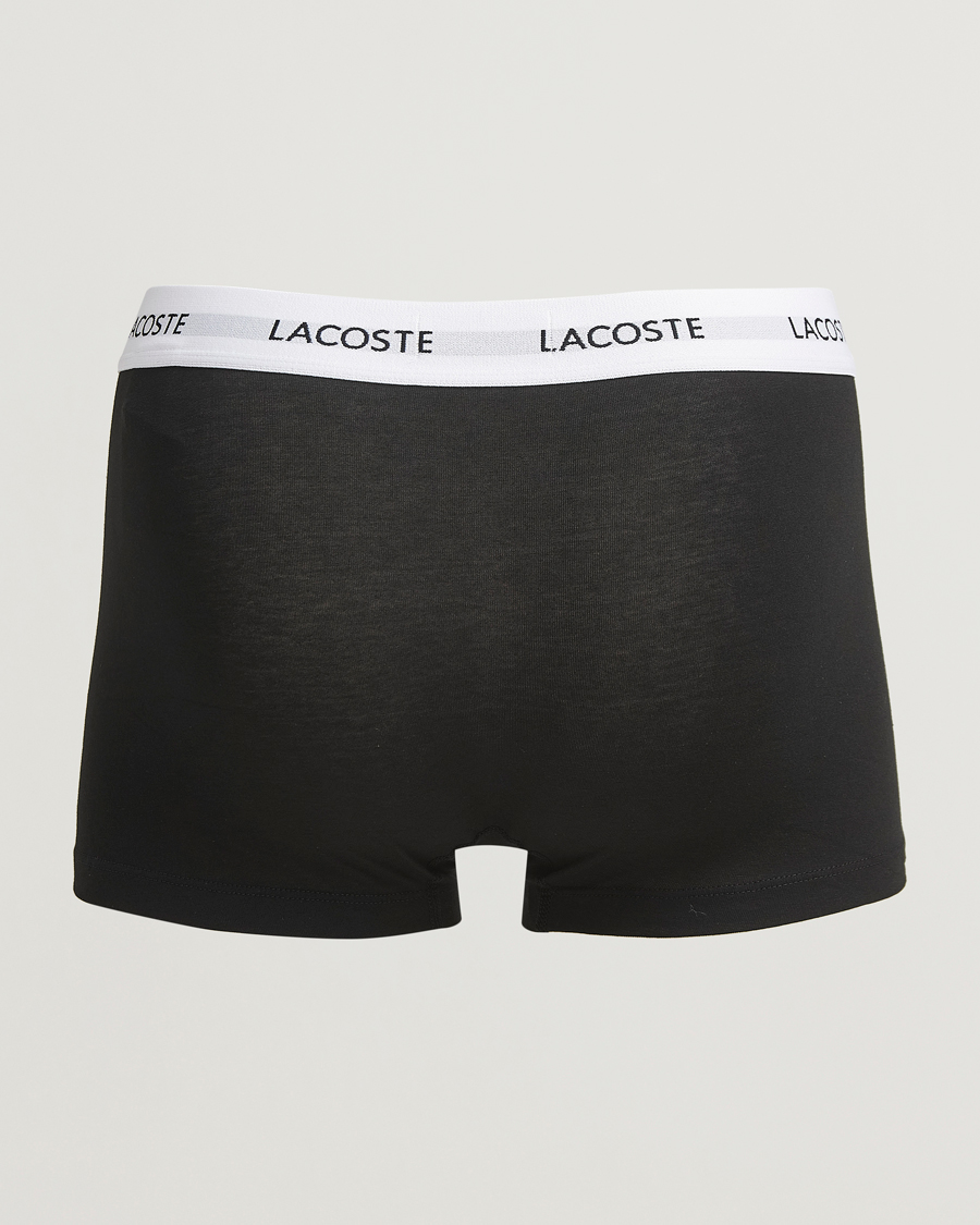 Hombres | Ropa interior y calcetines | Lacoste | 3-Pack Stretch Cotton Trunks Black
