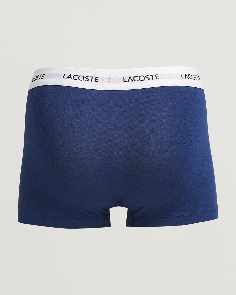 Hombres | Ropa interior y calcetines | Lacoste | 3-Pack Stretch Cotton Trunks Blue