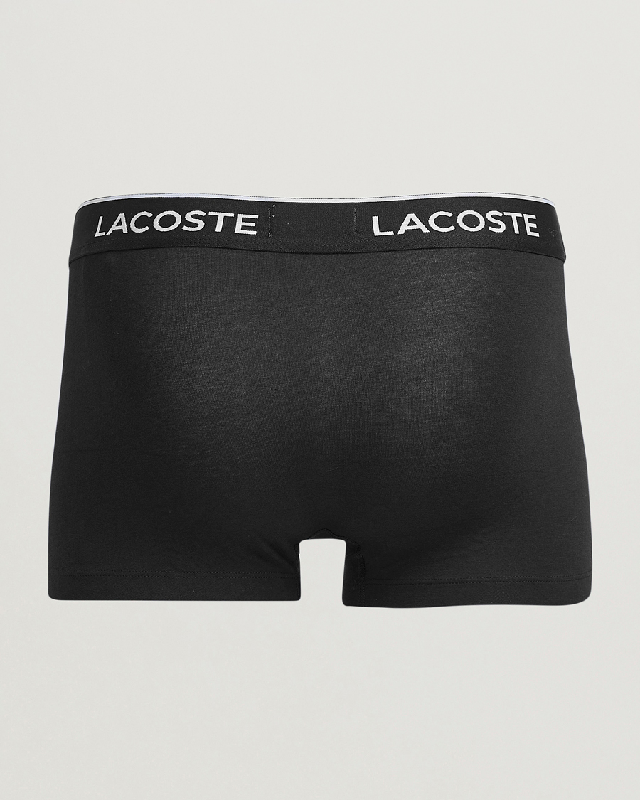 Hombres | Ropa interior y calcetines | Lacoste | 3-Pack Stretch Cotton Trunks Black