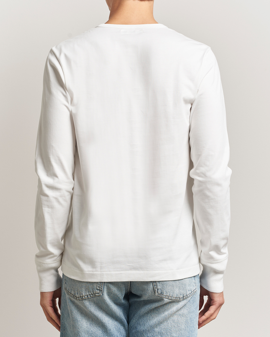 Hombres | Jerséis y prendas de punto | Merz b. Schwanen | Classic Fit Sturdy Organic Cotton Henley White