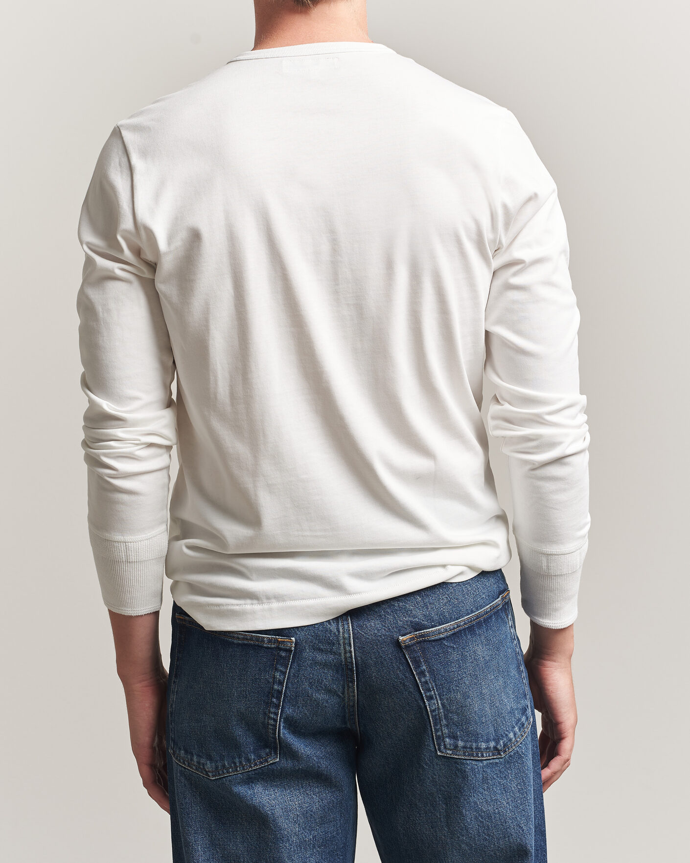 Hombres | Camisetas | Merz b. Schwanen | Classic Fit Sturdy Organic Cotton Henley White