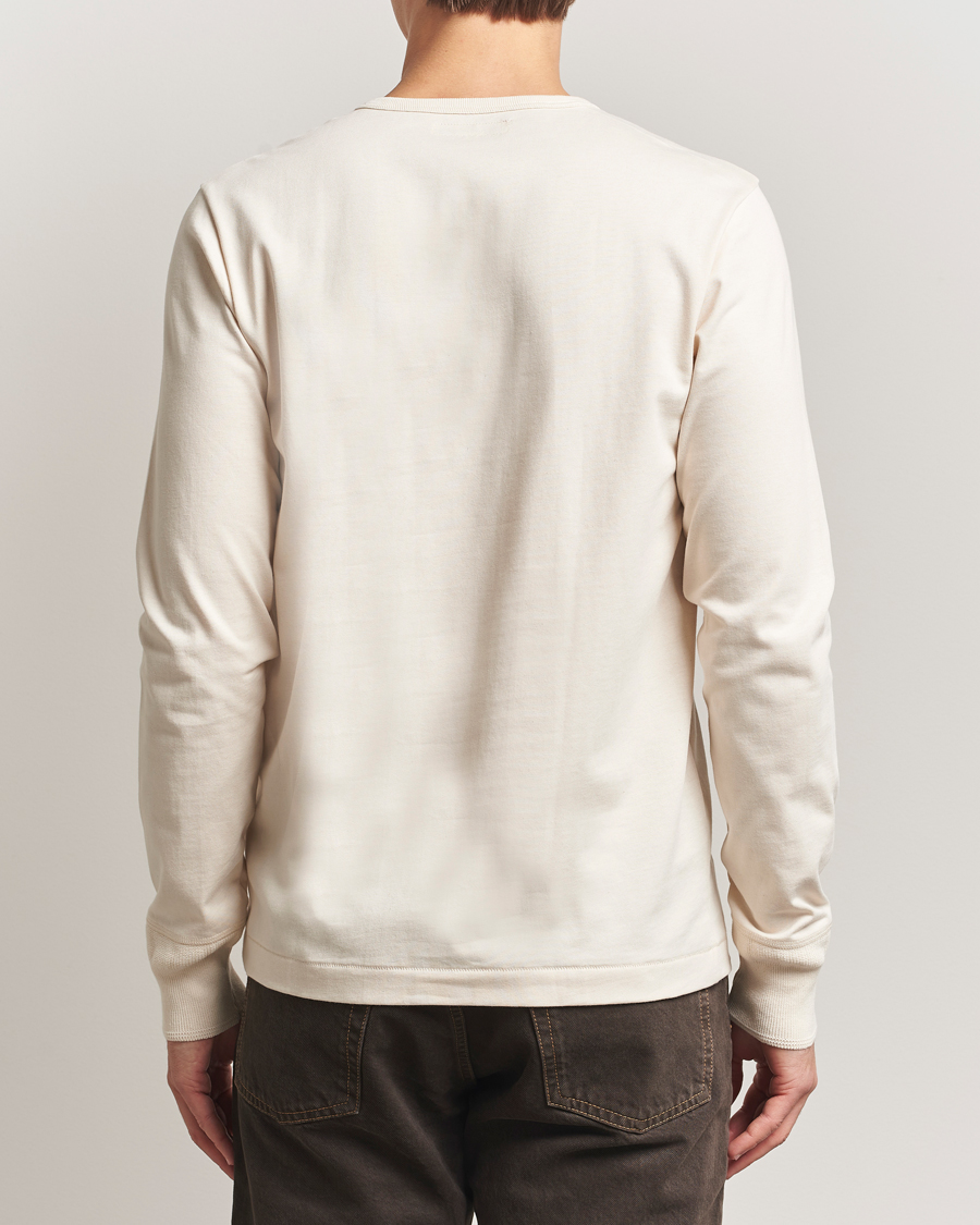 Hombres | Jerséis y prendas de punto | Merz b. Schwanen | Classic Fit Sturdy Organic Cotton Henley Nature