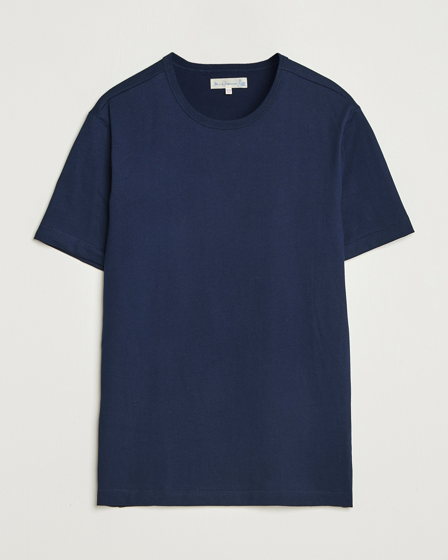 Hombres | Camisetas | Merz b. Schwanen | Classic Fit Sturdy T-Shirt Ink Blue