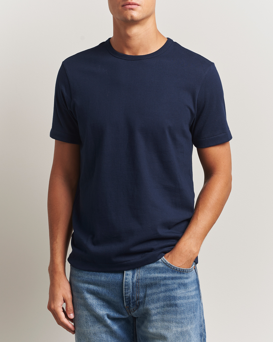 Hombres | Camisetas | Merz b. Schwanen | Classic Fit Sturdy T-Shirt Ink Blue