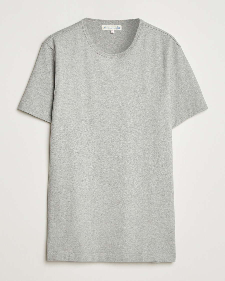 Hombres | Camisetas | Merz b. Schwanen | Classic Fit Sturdy T-Shirt Grey Melange
