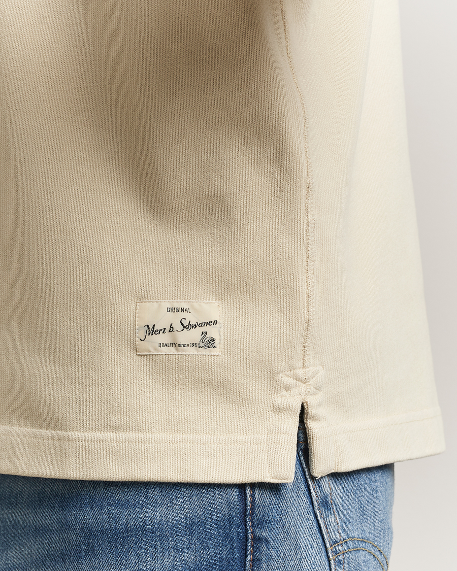 Hombres | Jerséis y prendas de punto | Merz b. Schwanen | Relaxed Fit Vintage Cotton Rugby Shirt Nature