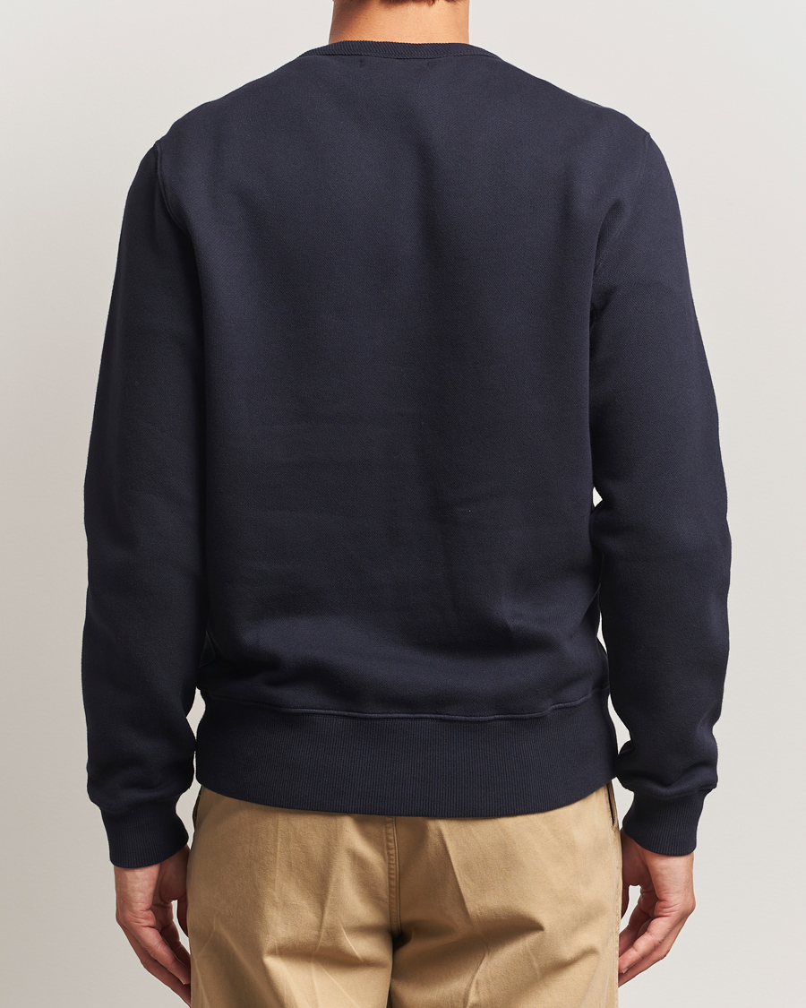 Hombres | Jerséis y prendas de punto | Merz b. Schwanen | Relaxed Fit Vintage Cotton Sweatshirt Dark Navy