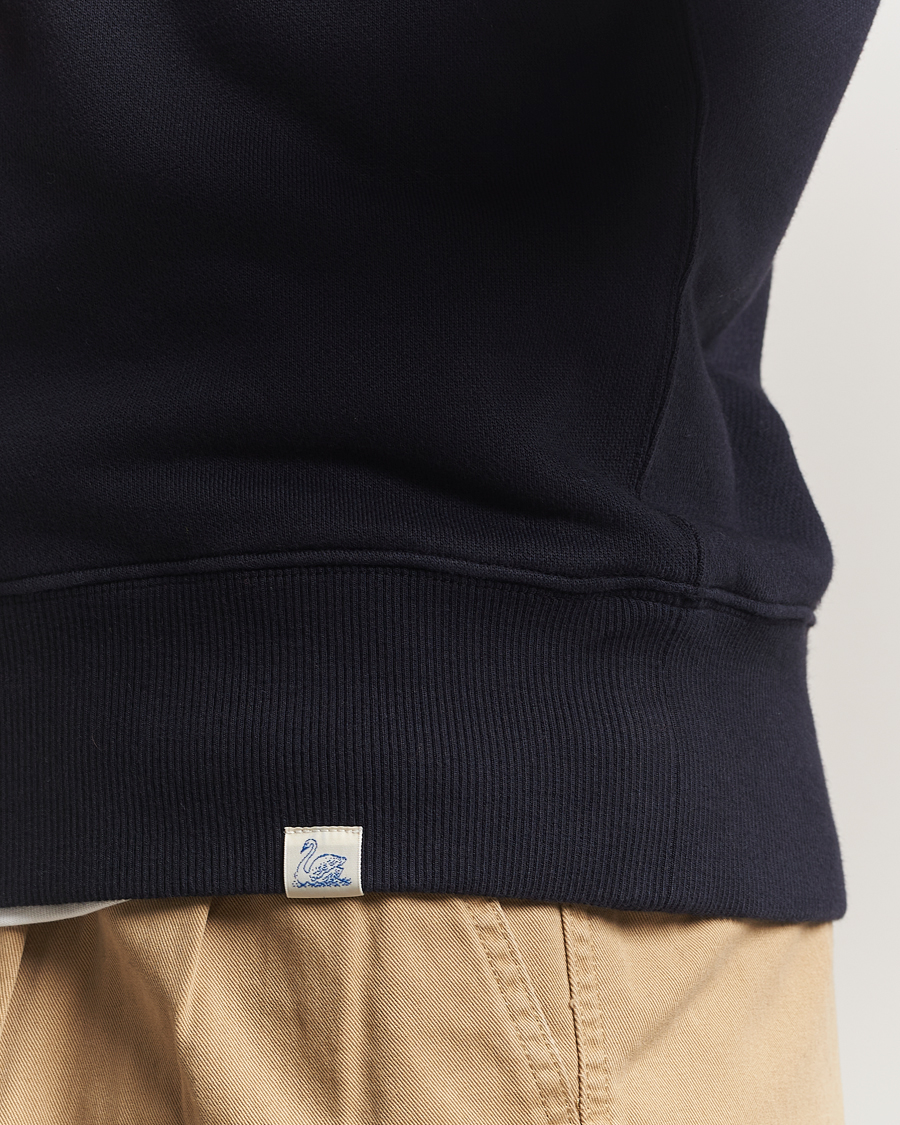 Hombres | Jerséis y prendas de punto | Merz b. Schwanen | Relaxed Fit Vintage Cotton Sweatshirt Dark Navy
