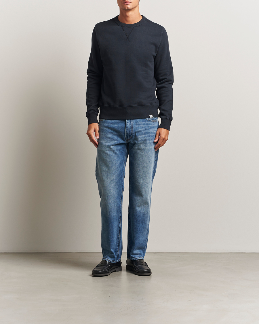 Hombres | Jerséis y prendas de punto | Merz b. Schwanen | Relaxed Fit Vintage Cotton Sweatshirt Charcoal