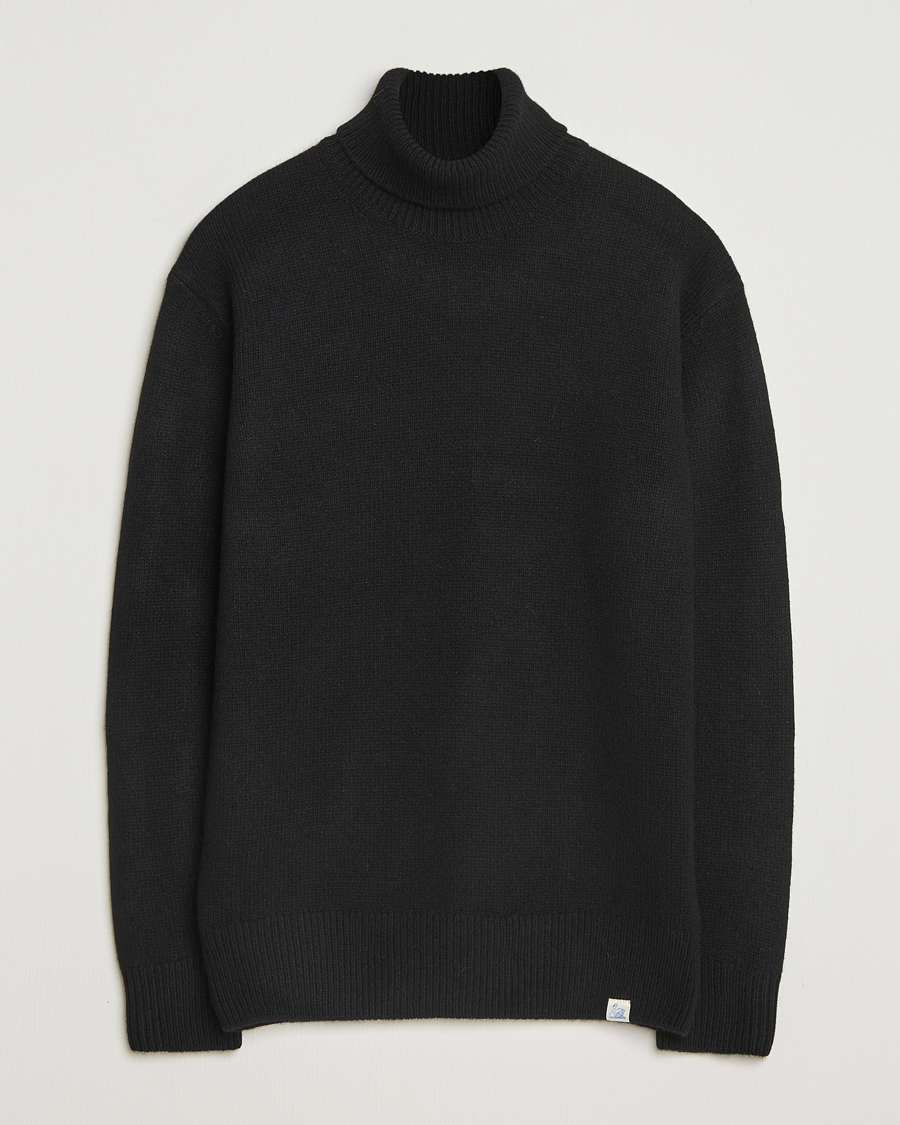 Hombres | Jerséis y prendas de punto | Merz b. Schwanen | Merino/Cashmere Knitted Turtleneck Black
