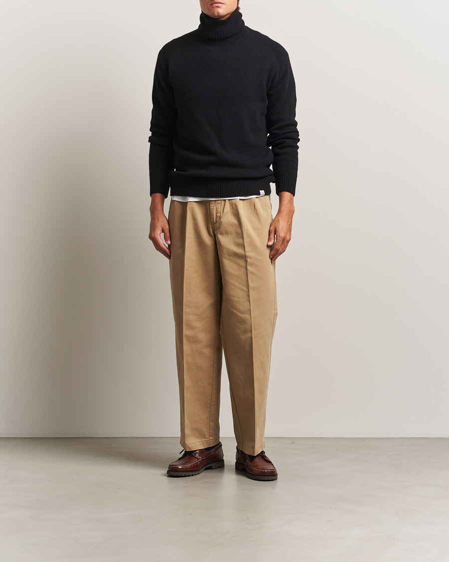Hombres | Jerséis y prendas de punto | Merz b. Schwanen | Merino/Cashmere Knitted Turtleneck Black