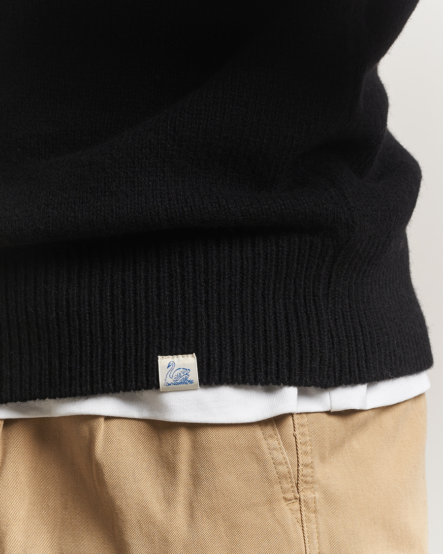 Hombres | Jerséis y prendas de punto | Merz b. Schwanen | Merino/Cashmere Knitted Turtleneck Black