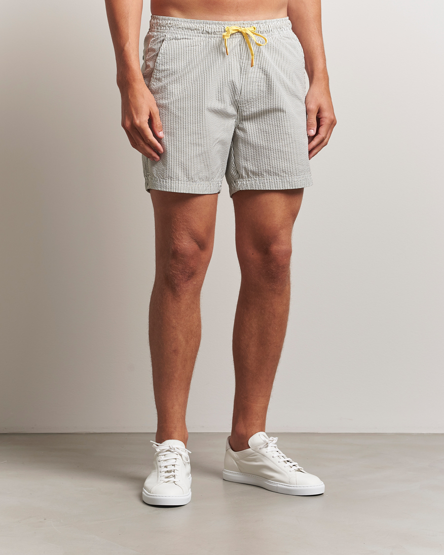 Hombres | Bañadores | Sail Racing | Tornado Striped Swimshorts Green/White