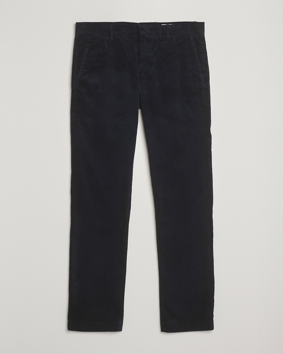 Hombres | Pantalones | NN07 | Theo Regular Fit Corduroy Chinos Navy Blue