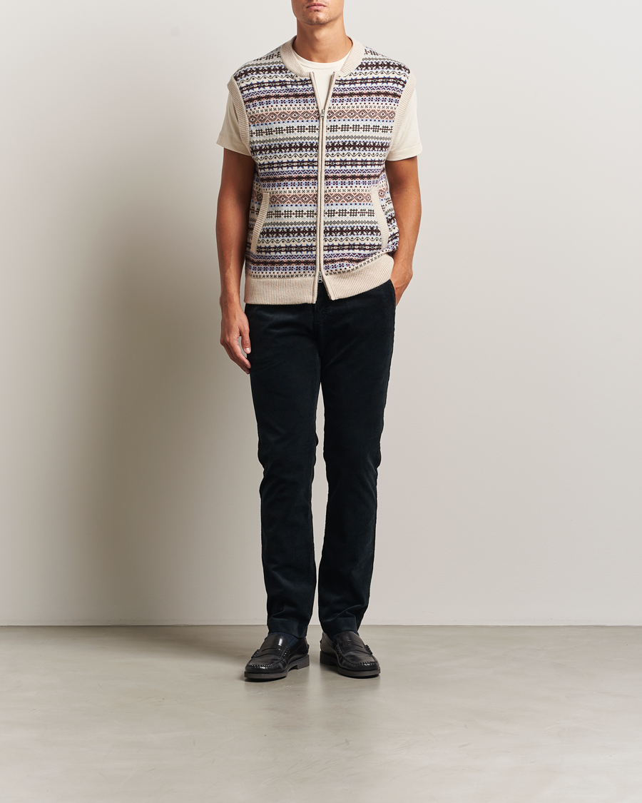 Hombres | Pantalones | NN07 | Theo Regular Fit Corduroy Chinos Navy Blue