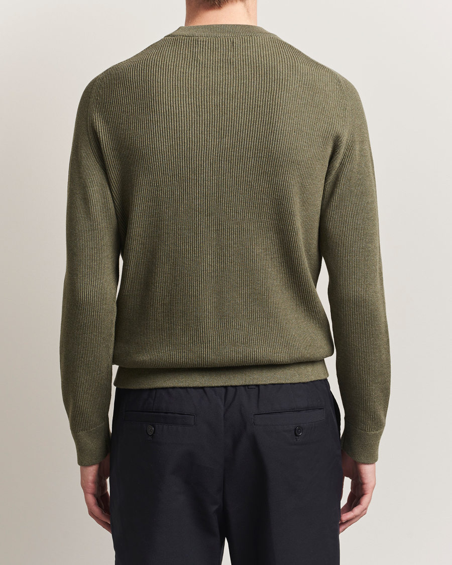 Hombres | Jerséis y prendas de punto | NN07 | Kevin Cotton Knitted Sweater Capers Green