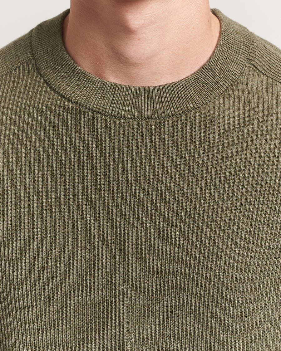 Hombres | Jerséis y prendas de punto | NN07 | Kevin Cotton Knitted Sweater Capers Green