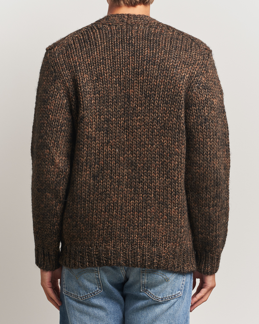 Hombres | Jerséis y prendas de punto | NN07 | Osky Heavy Knitted Cardigan Demitasse Brown