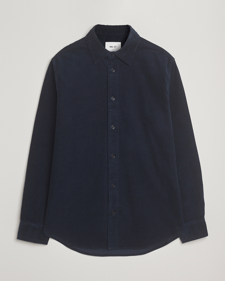 Hombres | Camisas | NN07 | Colby Corduroy Overshirt Navy Blue