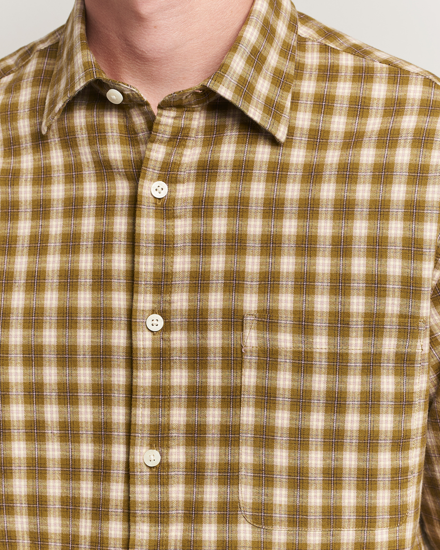 Hombres | Camisas | NN07 | Deon Flannel Checked Shirt Green