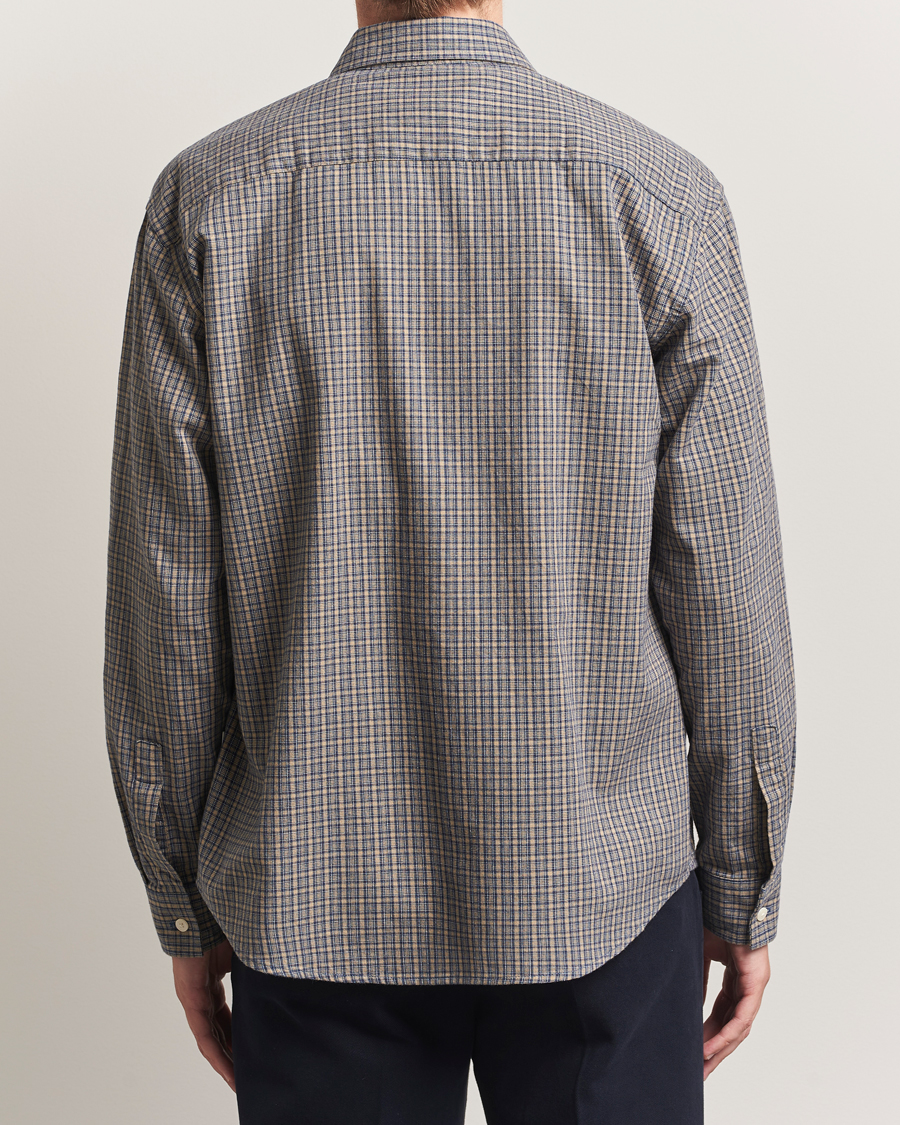 Hombres | Camisas | NN07 | Deon Flannel Checked Shirt Indigo