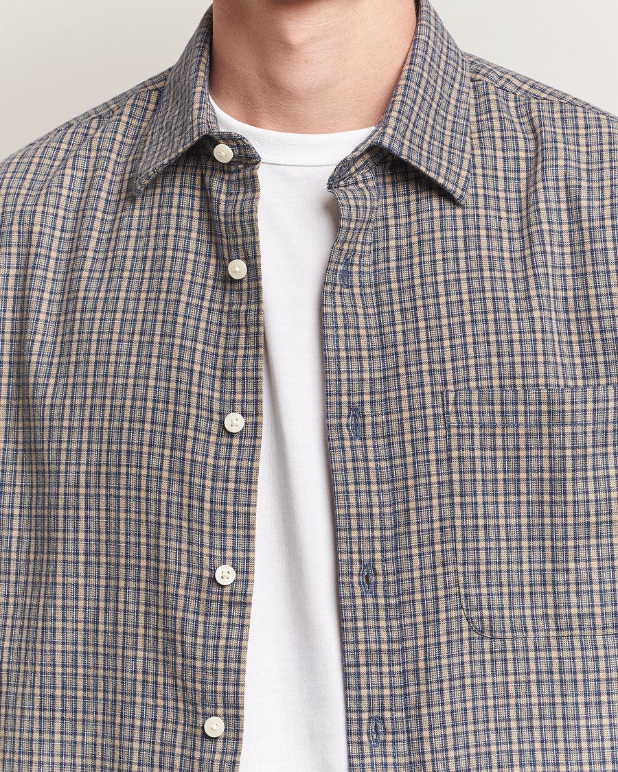 Hombres | Camisas | NN07 | Deon Flannel Checked Shirt Indigo
