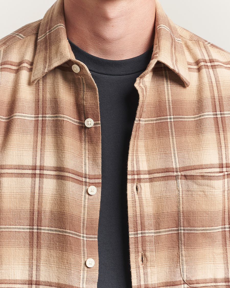 Hombres | Camisas | NN07 | Deon Flannel Checked Shirt Camel