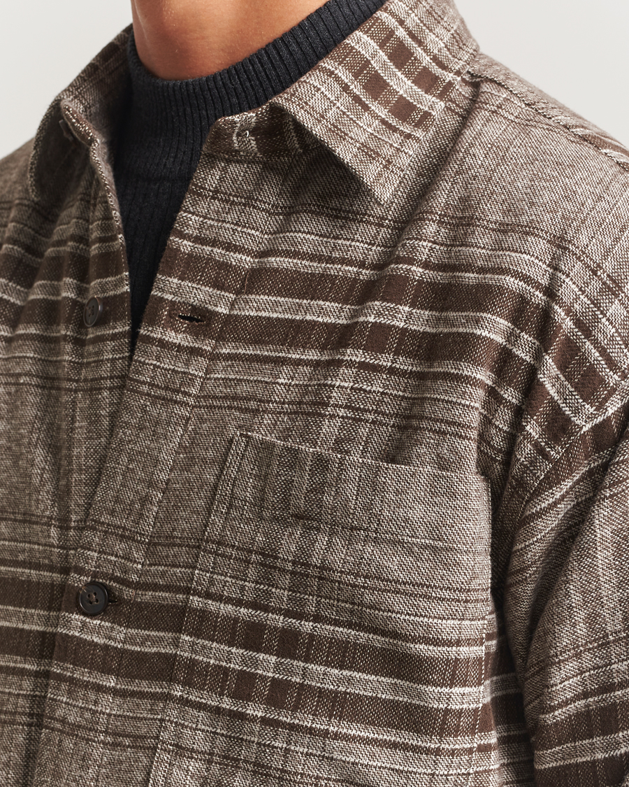 Hombres | Camisas | NN07 | Adwin Checked Overshirt Brown