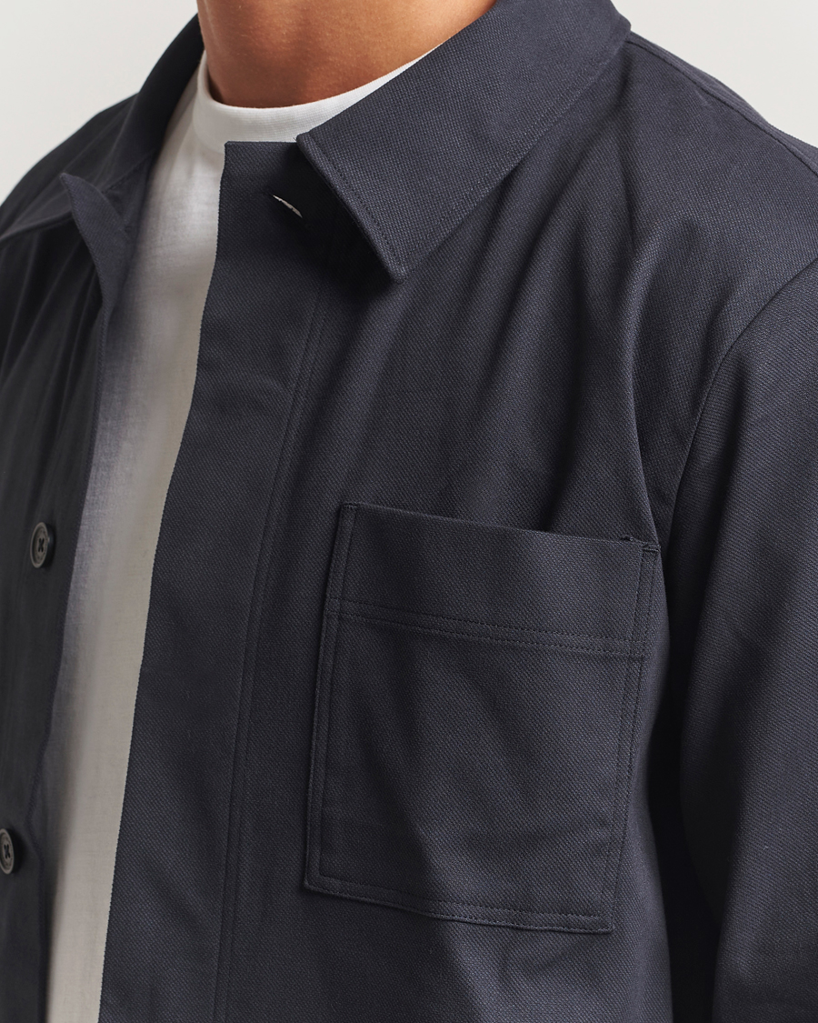Hombres | Camisas | NN07 | Olav Cotton Overshirt Deep Navy