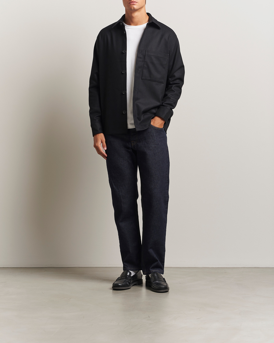 Hombres | Camisas | NN07 | Freddy Wool Overshirt Black