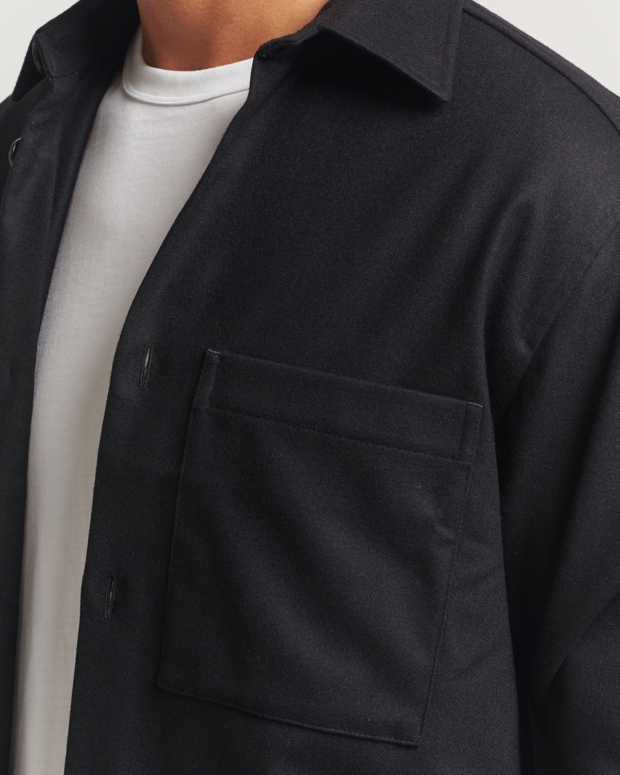 Hombres | Camisas | NN07 | Freddy Wool Overshirt Black