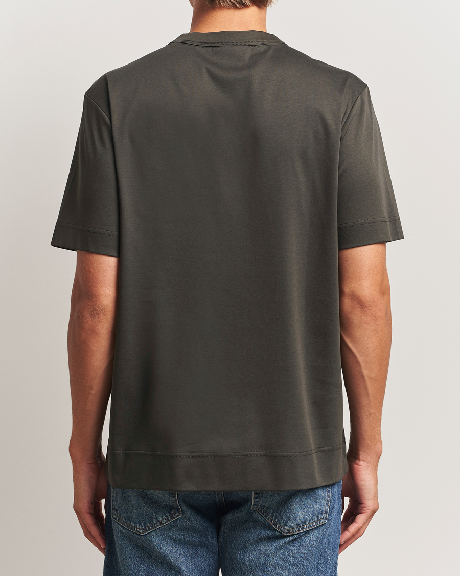 Hombres | Camisetas | NN07 | Pedro Mercerized Embroidered T-Shirt Dark Army