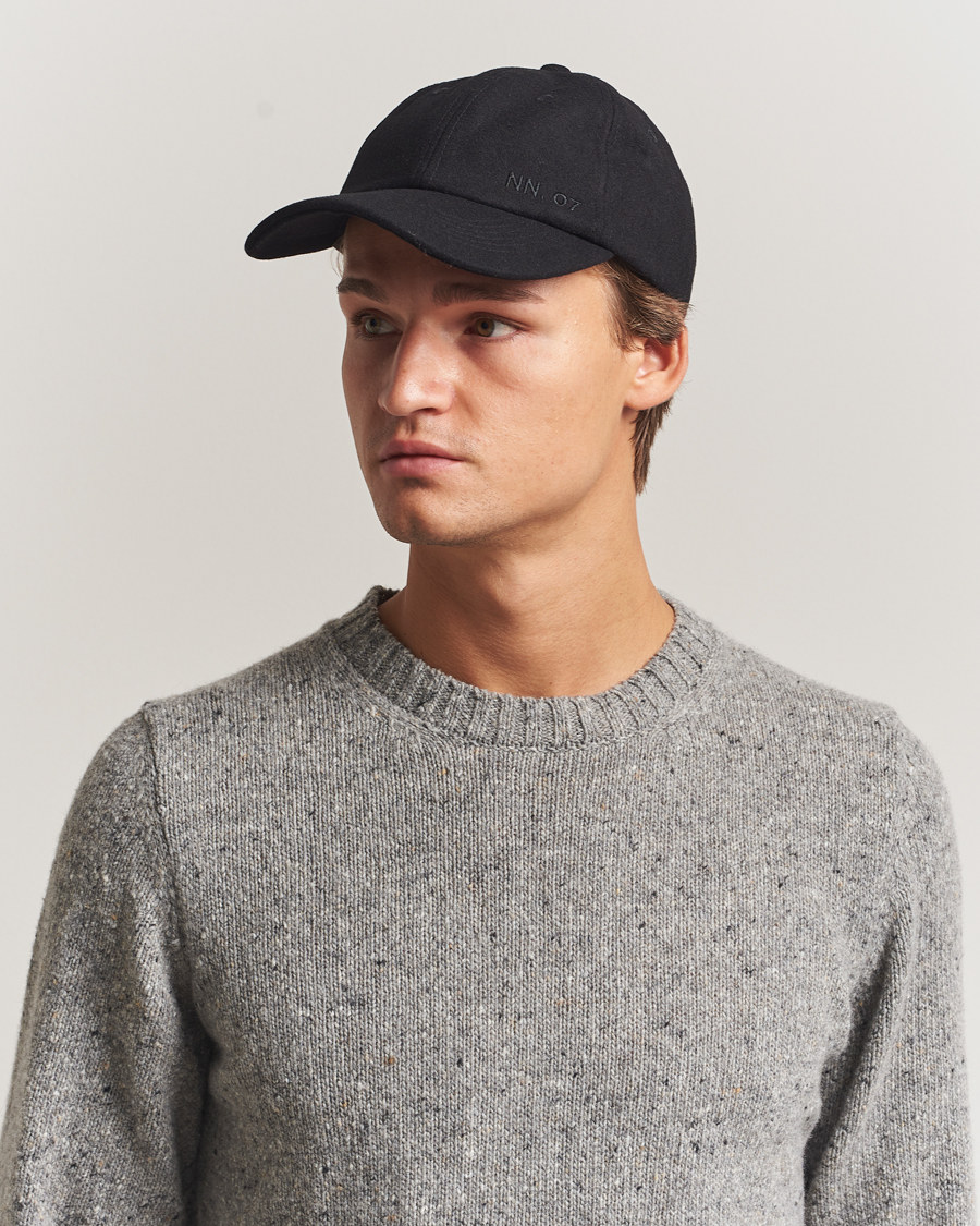 Hombres | NN07 Boiled Wool Cap Black | NN07 | Boiled Wool Cap Black