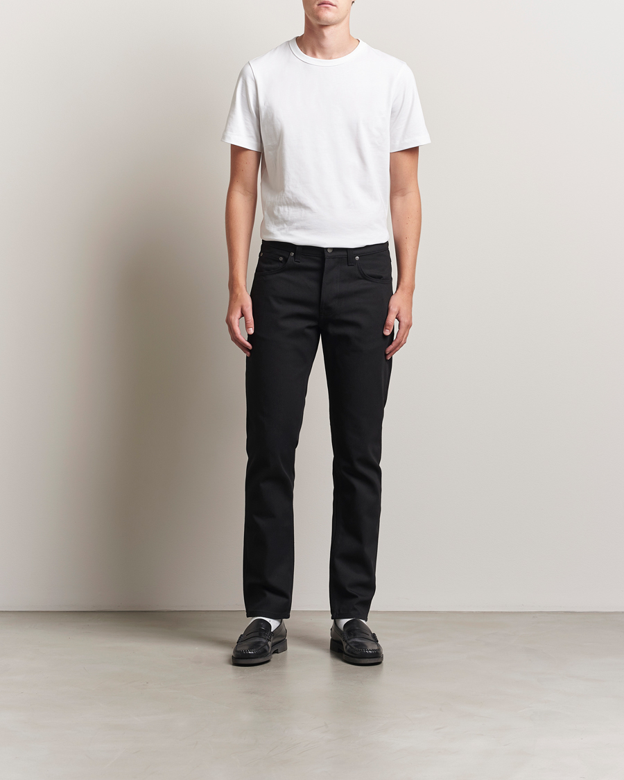 Hombres | Pantalones | Nudie Jeans | Solid Ollie Jeans Dry Pure Black